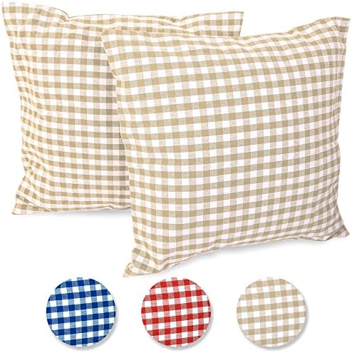 FILU cushion cover 40x40 cm 2 pack (colour selecatble) beige/ white chequered pattern - pillow case, pillow, cushion, cover, sofa cushion, decorative cushion, chair cushion, suared, check, checked, plaid, chequered, 100% cotton, washable, decoration for each room, garden or terrace