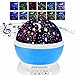 Produktbild Moon Stars projektion lampe Geburtstag lampe Weihnachtsgeschenke Romantische Lamp Dekorative Leuchten Innenleuchten Musik 12 Songs 4 led Nachlicht Sun und Stern Beleuchtung Lampe 360 Grad entspannende Stimmung Licht projektor Baby Kinder zimmer Schlafzimmer Kinder Zimmerfür Weihnacht Geburtstag Ferien Partei(Blau)