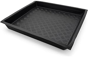 Weedness Bac de récupération Flexible 80x80x12 cm en Plastique étanche – pour terreau Plantes en Pot Soucoupe de Culture Indoor
