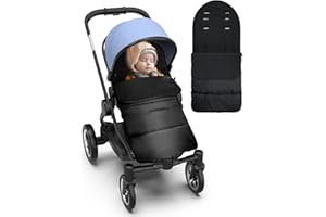 DMTIVMG Saco de Abrigo para Carrito Saco Silla Paseo Universal Invierno Saco de Dormir para Bebé Impermeable Saco Capazo Bebe Polar Cálido Desmontable Cremallera Resistente al Viento Fácil de Limpiar
