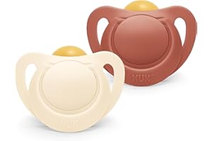 NUK for Nature Babyschnuller | 0-6 Monate | Nachhaltige Gummischnuller | Über 98 % natürliche Rohstoffe | Terrakottarot | 2 Stück