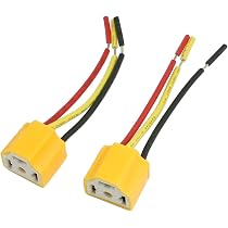 Prise Phare H4 Sourcing Map - Connecteur Ampoule Voiture 3 Bornes - Pour Antibrouillard Ou Projecteur