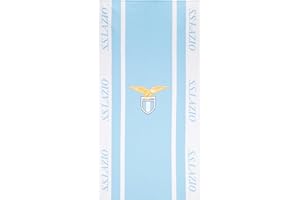 Only4fan S.r.l. SS Lazio Telo Piscina/Palestra 70x140 cm in microfibra Prodotto Ufficiale SS Lazio, fasce verticali