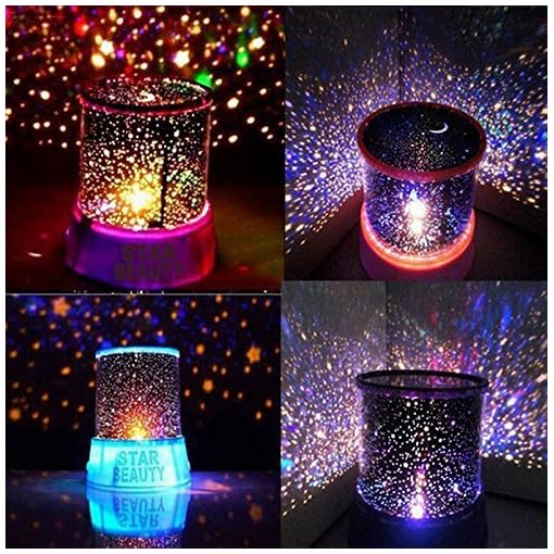 swabs LED Modes USB Intelligent Night Light Star Projector Lamp for Kids Room