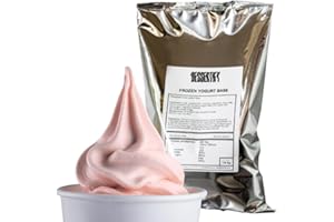 DESSERTIFY Strawberry Frozen Yogurt Powder Mix 1.95Kg - Luxury Soft Serve - Superior Creamy Taste - Use Commercially Or At Home - Up to 128 servings