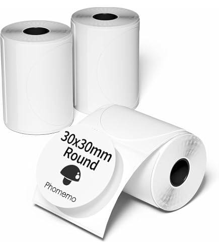 Wekuw 3 Rouleaux Papier Thermique Étiquettes Autocollantes 12x40 Mm Rose - Compatible Imprimantes
