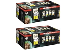 SHEBA Saszetka porcjowana Mega-Pack Multipack delikatność w galaretce drób wariacja (2 x 3400 g, drób)