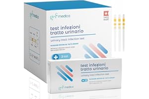 GEF + MEDICA Gef+Medica | 3 Test Cistite e Infezioni Vie Urinarie Rapid | Swiss Made – Risultati in pochi secondi | Rileva Leucociti, Sangue, Nitriti, Proteine