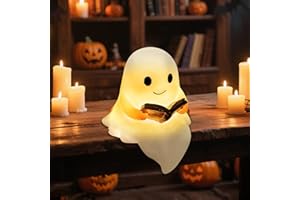 BafanglaiUK Niedliche Geister-Leselampe, Ghost Reading Book Lamp, Halloween-Geister-Leselampe, Halloween Niedliche Ghost für Leser und Buchliebhaber(1PC)