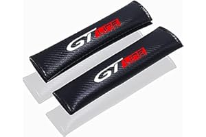 EAGLEG 2 Pezzi Imbottiture Protezione per Cintura di Sicurezza Auto per Peu-geot GT GTI GT Line, Comode Spalline della Cintura di Sicurezza in Fibra di Carbonio Interni Accessori, GT~Line