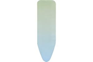 Housse pour Table à Repasser Brabantia Taille B 124 x 38 cm – Soothing Sea | Couche supérieure 100% Coton avec Rembourrage en Mousse de 2 mm | pour Tables à Repasser de Taille B | Durable et Lavable