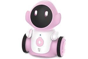 GILOBABY Robot Toys, Rechargeable Smart Talking Robotic for Kids, Intelligent Robot with Voice Controlled Touch Sensor, Dancing, Singing, Recording, Repeat, Gifts for Girls Age 6-12 (Pink)