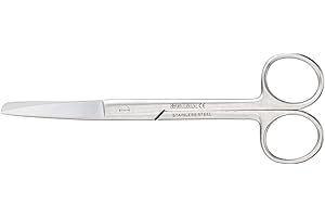 GIMA Forbici Chirurgiche Rette, Punte Alterne, Smussa/Acuta, Misura 16 cm, in Acciaio Inox, grigio