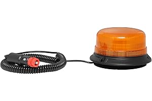D-TECH Orange LED Rundumleuchte Warnleuchte Mit Magnet,12/24V LED Amber Warnleuchte Mit 3.6m Kable,Auto LED Warnleuchte,Traktor LED Blinkleuchte,ECE R65 R10 Zulassung,3 Blinkmodus LED blinklicht