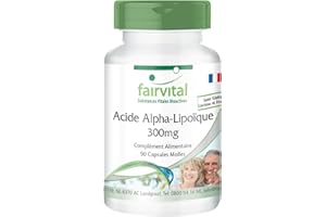 Fairvital | Acide alpha lipoïque 300mg (Alpha-lipoic acid, ALA) - Fortement dosé ! - Lot de 90 gélules pour 3 mois !