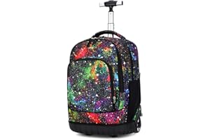BOZONLI Torby Szkolne na Kółkach dla Chłopców Dziewcząt, Plecaki Dziecięce Plecak na Kółkach, Odpinany Plecak na Kółkach Dla Uczniów