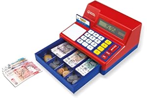 Learning Resources Pretend & Play Calculator Cash Register, Ages 3+, Cash Register Toy for Kids, UK Play Money, Maths Skills, Gifts for Kids