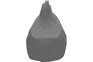 Talamo Italia Pouf a Sacco Elegante, Colore Grigio, Misure 80 x 120 x 80 cm