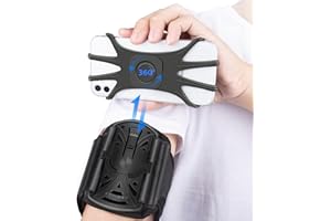 HLOMOM Handytasche Arm Joggen, Abnehmbares Handy Sportarmband Um 360° drehbarer Universal-Handyhalter, Kompatibel Mit Allen 4-6,5-Zoll-Smartphones, Ideal Zum Laufen Tragen Usw