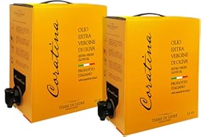 TERRE DI LIDIA SAPORI E SAPERI DI PUGLIA Terre di Lidia - Olio extravergine di oliva - 2 bag in box x 3L (6L) - scatola con rubinetto laterale - Filiera corta, Campagna 2024/25 - Varietà Coratina, Gusto intenso - Produzione 100% italiana