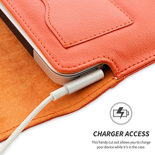 TheSnugg B00FJ6V7G6 13Zoll Ärmelhülle Orange Notebooktasche – Notebooktaschen (33 cm (13 Zoll), Ärmelhülle, Orange, Baumwolle, Polyurethan, Einfarbig, Nubuck fibre) - 3