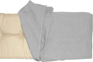 AQIGR Funda de cojín para Banco para Interiores Y Exteriores 100x40 150x40 150x50 160 x 60 para Banco Funda de Cojines 8cm de Grosor con Cremallera(Gris Claro,160x60x8cm Thick)