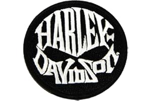 Harley-Davidson 3in. Embroidered Willie G Skull Text Emblem Sew-On Patch - Black