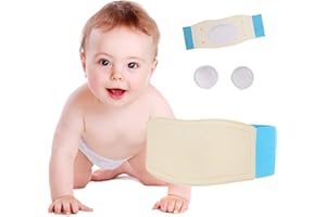 PASKYEE Fascia per ernia ombelicale nei neonati, supporto addominale per ombelico dei neonati, fascia regolabile blu Blu