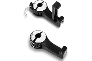 WLLHYF 2 Stück Auto Kopfstütze Versteckter Haken 2 in 1 Autositzhaken mit Handyhalterung Universal 360° Rotation Haken Halter Auto Geldbörse Halter für Kleiderbügel Handtasche Aufbewahrung Organizer