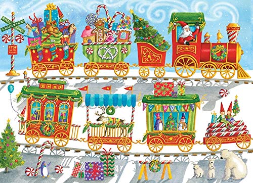 Cobblehill 54608 Multi 350 Christmas Train Puzzle, Various