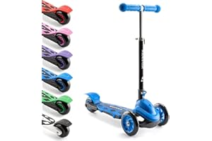 ToyStar Cruise 3 Wheel Tri Scooter, Easy Folding System, Height Adjustable Handlebars, Tilt To Turn Steering, Kids Aged 3+ Years