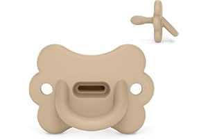 Suavinex, Chupete Todo Silicona, para Bebés 0/6 Meses y Recién Nacidos, con Tetina Fisiológica Sx Pro, Blandito y Flexible, Ideal para Dormir, Respeta el Desarrollo Bucodental, Butterfly, Irish Cream