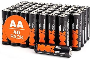 100% PeakPower Alkaline Batterie AA 1.5V | AA Batterien Alkaline - LR6 - Mignon | 40 Stück Longlife Penlite Batterien AA Industrial