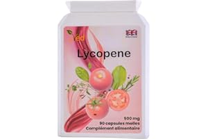 Suppléments de lycopène Ved | Super force, santé de la prostate et du cœur | Super antioxydant | 500 mg 360 capsules molles.