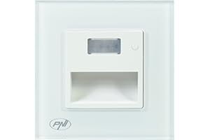 PNI WL100 LED lamp for Staircase Lighting, recessed mounting, with Motion Sensor, Light Sensor, Adjustable Light Color, Adjustable Light Intensity, Night Mode, Day Mode, 1.5W