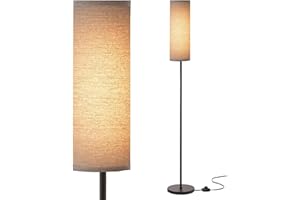 Ppbmocw Floor Lamps for Living Room,68 Inches High Standing Lamp with Foot Switch,Dimmable Tall Lamp for Bedroom,Grey LED Floor Lamp