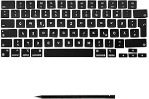 ‎GENERISCH Generisch Ersatztasten für MacBook Pro/Air 13" 14" 15" 16" (2021-2025) A2442 A2485 A2681 A2779 A2780 A2918 A2941 A2991 A2992 A3112 A3113 A3114 A3185 A3186 A3240 A3241 A3401 A3403 DE-Layout QWERTZ