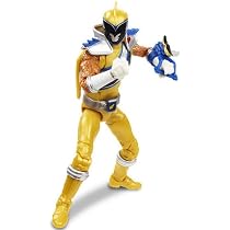 Action Figure Power Rangers Lightning Collection Dino Charge Black Ranger 15 Cm Con Accessori E Teste Intercambiabili, Giocattolo Da Collezione