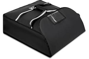 Foxhound Pizza Delivery Bag Insulated - 5 16 Inch Pizza Boxes, 46x46x20cm Pizza Bag for Restaurants, Takeaway, Pizza Bag Delivery, Uber Eats Delivery Bag, Deliveroo Bags - Black