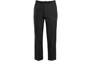shelikes Mens Formal Trousers Casual Business Office Work Smart Straight Leg Everpress Pants (Without Belt)