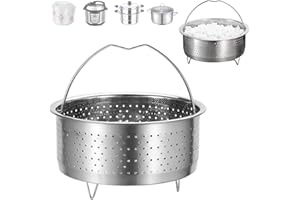 ZPSNDP Dämpfeinsatz,20cm Dampfeinsatz für Topf, Edelstahl Siebeinsatz für Töpfe, Schnellkochtopf Einsatz, für Dünsten von Gemüse, Fisch Steamer, Früchte Eier