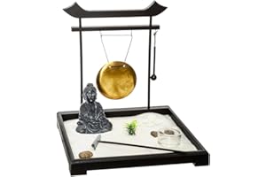 ATMOSPHERA CREATEUR D'INTERIEUR - Giardino Zen in Metallo Nero 26x26cm