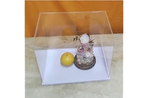 Vetrina apribile in acrilico trasparente MEEC, per il montaggio della scatola da bancone con fondo bianco, personaggi d'azione (22 x 18 x 16 pollici), 55 x 45 x 40 cm