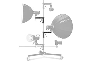 Soonpho Lot de 2 poignées coulissantes - Tête de poignée pivotante robuste - Pour trépied de studio robuste en métal - 224 cm, SB-CX1046
