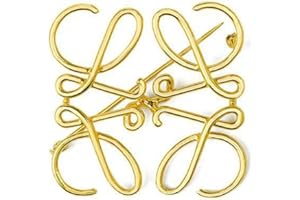 AWSTRO Sobeta Brosche 2 geometrische Messing vergoldete Linie Hohlbroschen für Frauen