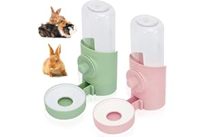 EDITBAR 2 Stück Kaninchen Automatischer Wasserspender, 500ml Hängend Haustier Wasserspender,Haustier Trinkflasche für Meerschweinchen Chinchillas Igel Frettchen Hamster Zubehör