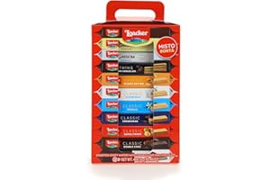 Loacker, Misto Bontà, Edizione 2025, Confezione Regalo con 11 Delizie Assortite di Wafer, Avvolgente Crema e Cioccolato Pregiato, Merenda e Snack, 1 Confezione Convenienza da 466,5g