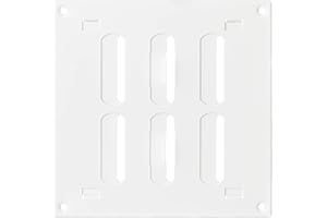 STEINBERG14 150x150mm Bianca Regolabile Griglia di Ventilazione in Metallo - Griglie D'Aerazione con Lamelle Richiudibili