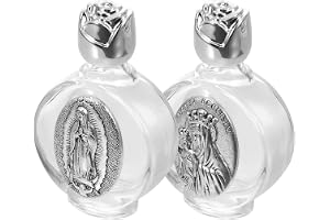 Angoily Holy Water Bottle Dop: Förpackning med 2 heliga vattenflaskor i glas, påfyllningsbar katolsk helig vattendispenser, t