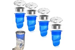 CUTEFLY GZLFH 4 szt. Regulowany refluks odpływu prysznicowego, silikonowa uszczelka, zawór jednokierunkowy do węży łazienkowych 41-46 mm